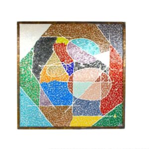 Quadro Abstrato Geométrico em Mosaico