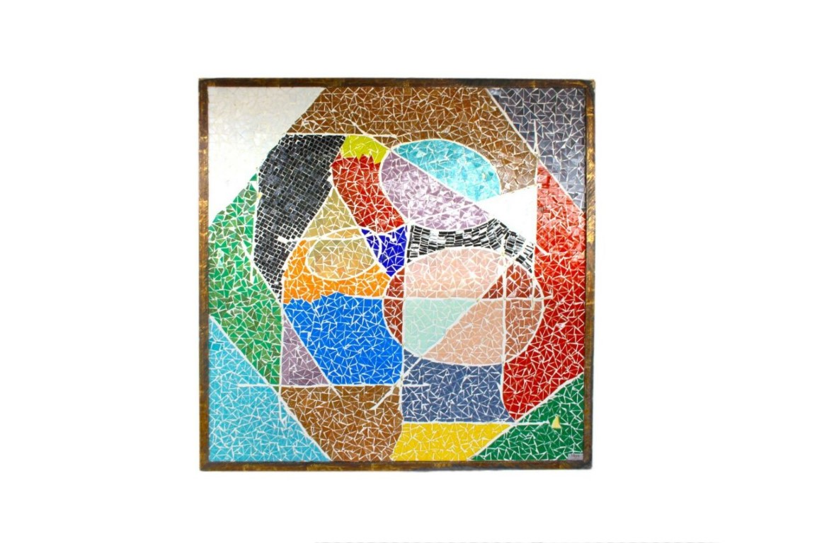 Quadro Abstrato Geométrico em Mosaico