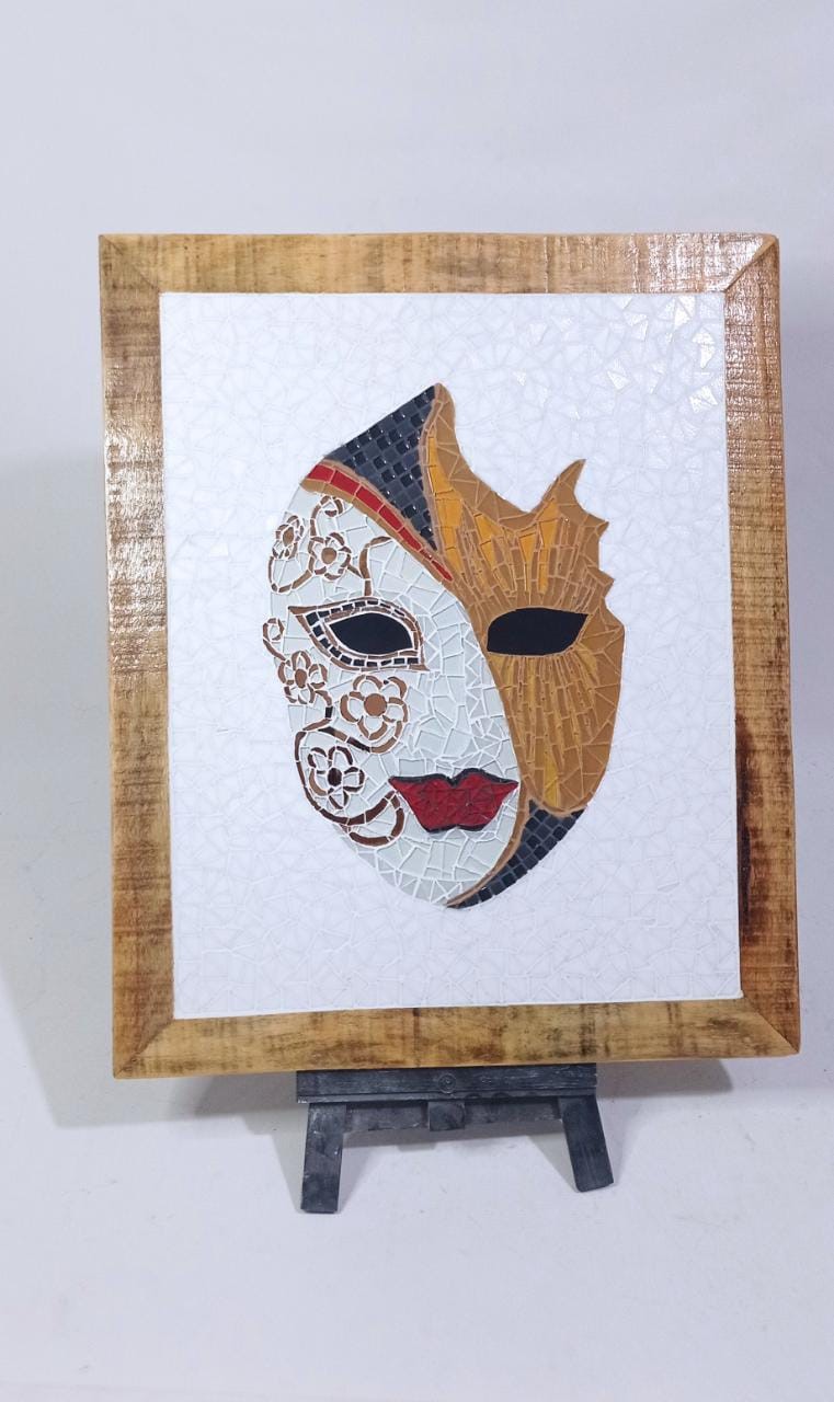 Quadro Máscara Veneziana em Mosaico