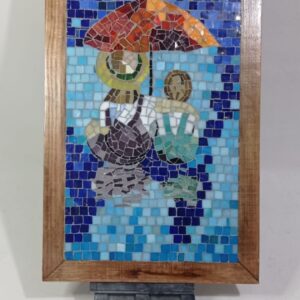 Quadro Cena de Chuva em Mosaico