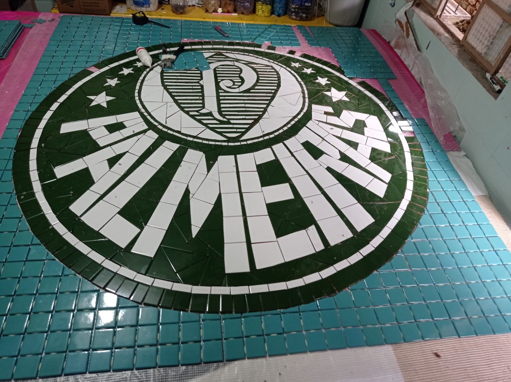 Mosaico Personalizado para Piscina do Palmeiras