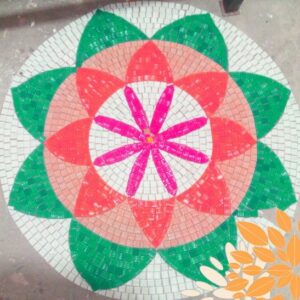 Mandala em Mosaico Colorida Texturizada