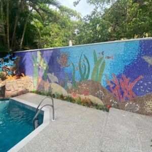 Painel em Mosaico Fundo do Mar