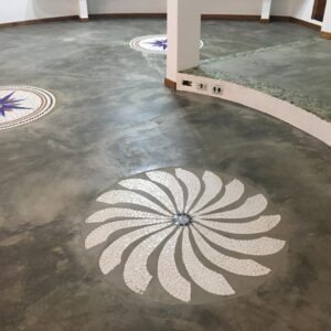 Mosaico Mandala Espiral para Piso