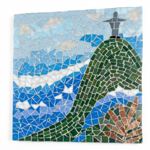 Quadro Cristo Redentor em Mosaico