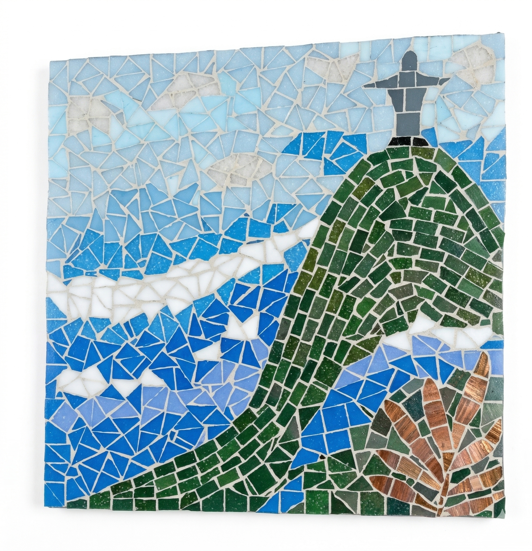 Quadro Cristo Redentor em Mosaico
