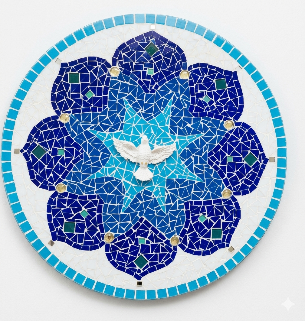 Mandala em Mosaico Religiosa Espírito Santo