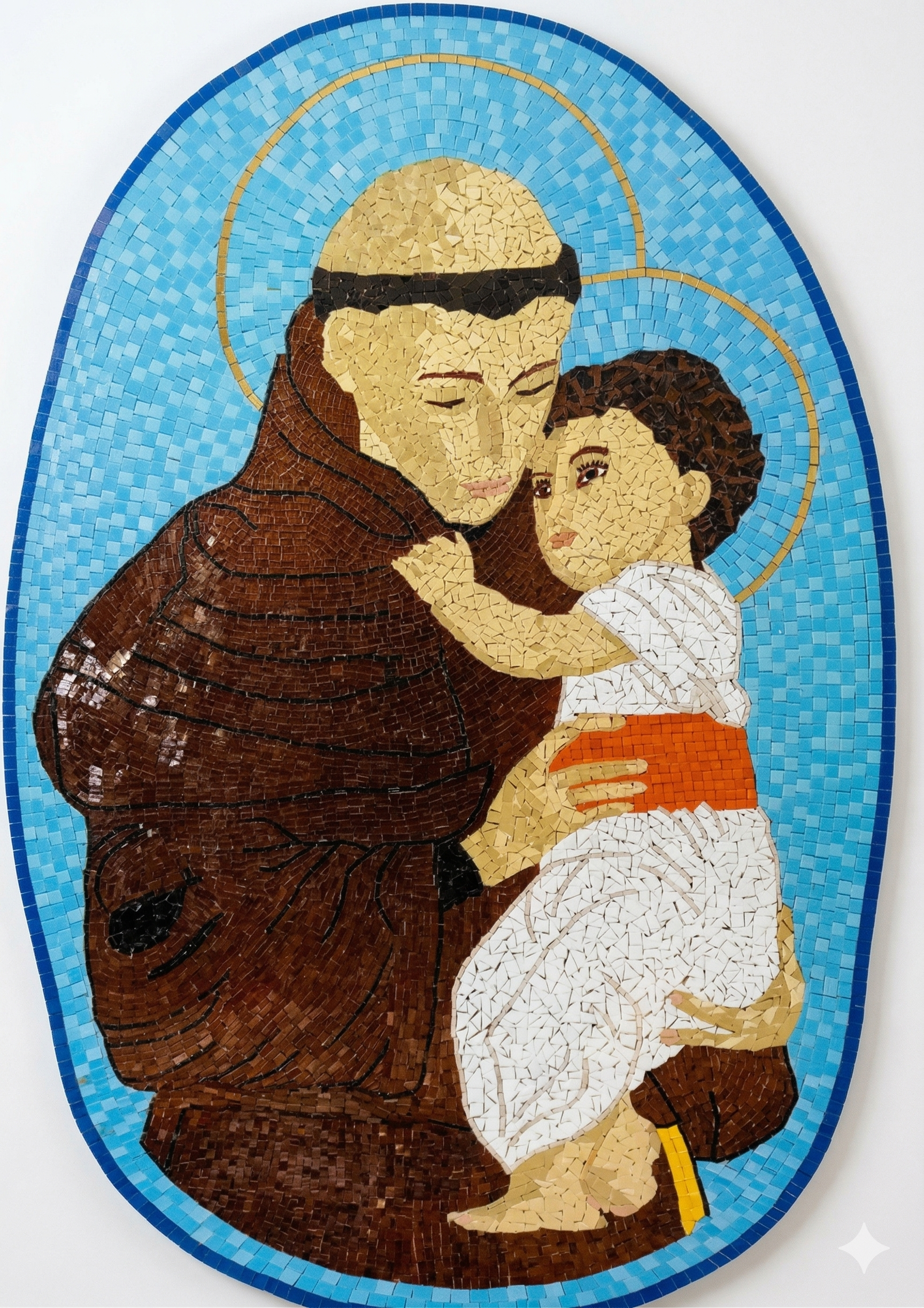 Mosaico Santo Antônio com Menino Jesus