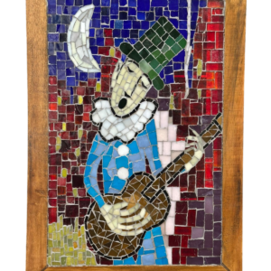 Quadro em Mosaico Músico Pierrot