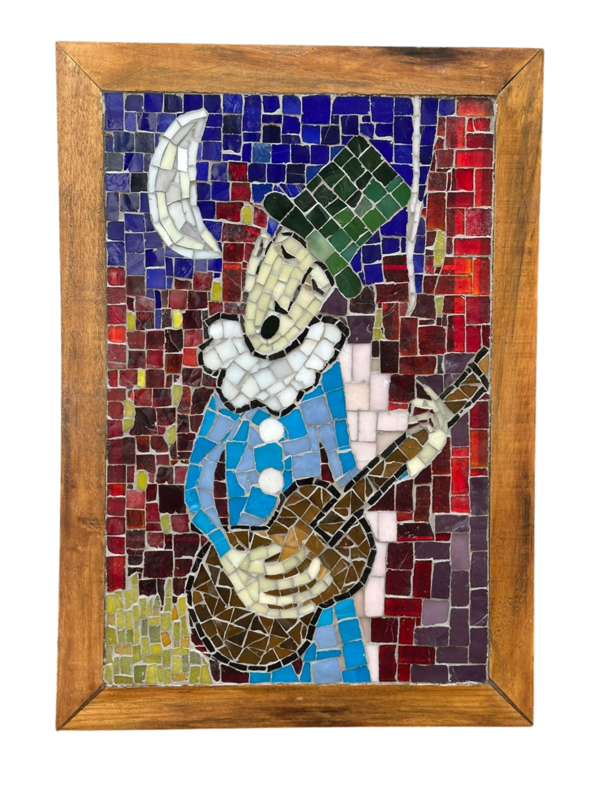 Quadro em Mosaico Músico Pierrot