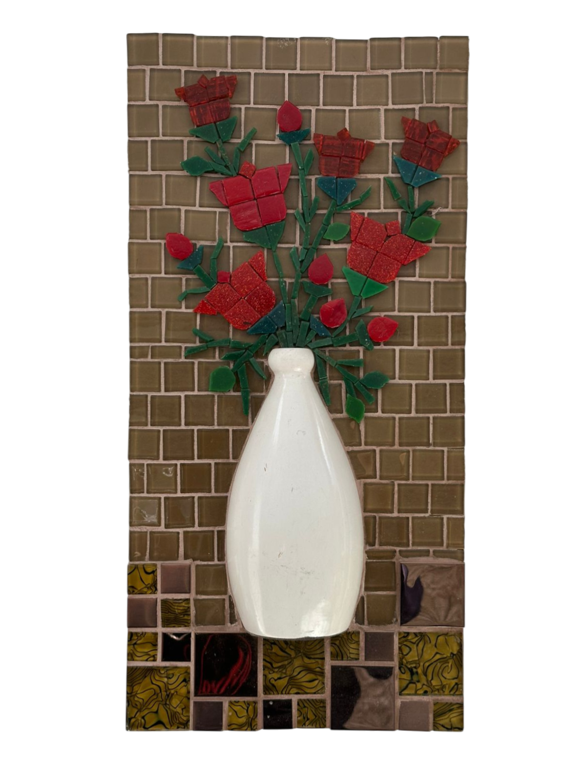 Quadro Mosaico (Vaso Branco)