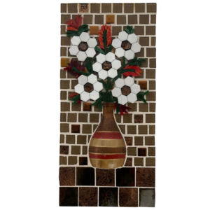 Quadro Mosaico Vaso Multicor