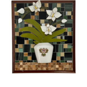 Quadro Orquídeas Brancas em Mosaico