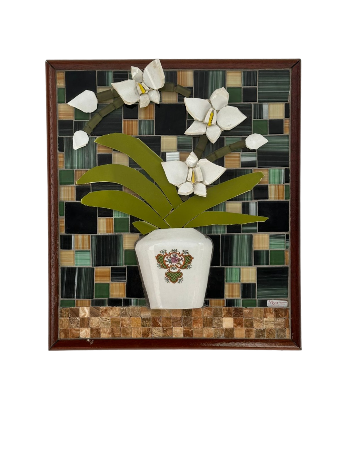 Quadro Orquídeas Brancas em Mosaico