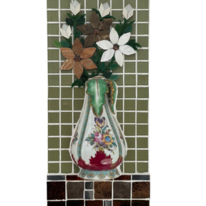 Quadro Mosaico Vaso Florido