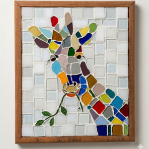 Quadro Mosaico Girafa