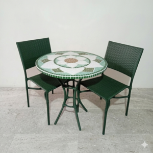 mesa com mosaico decorativo para área externa