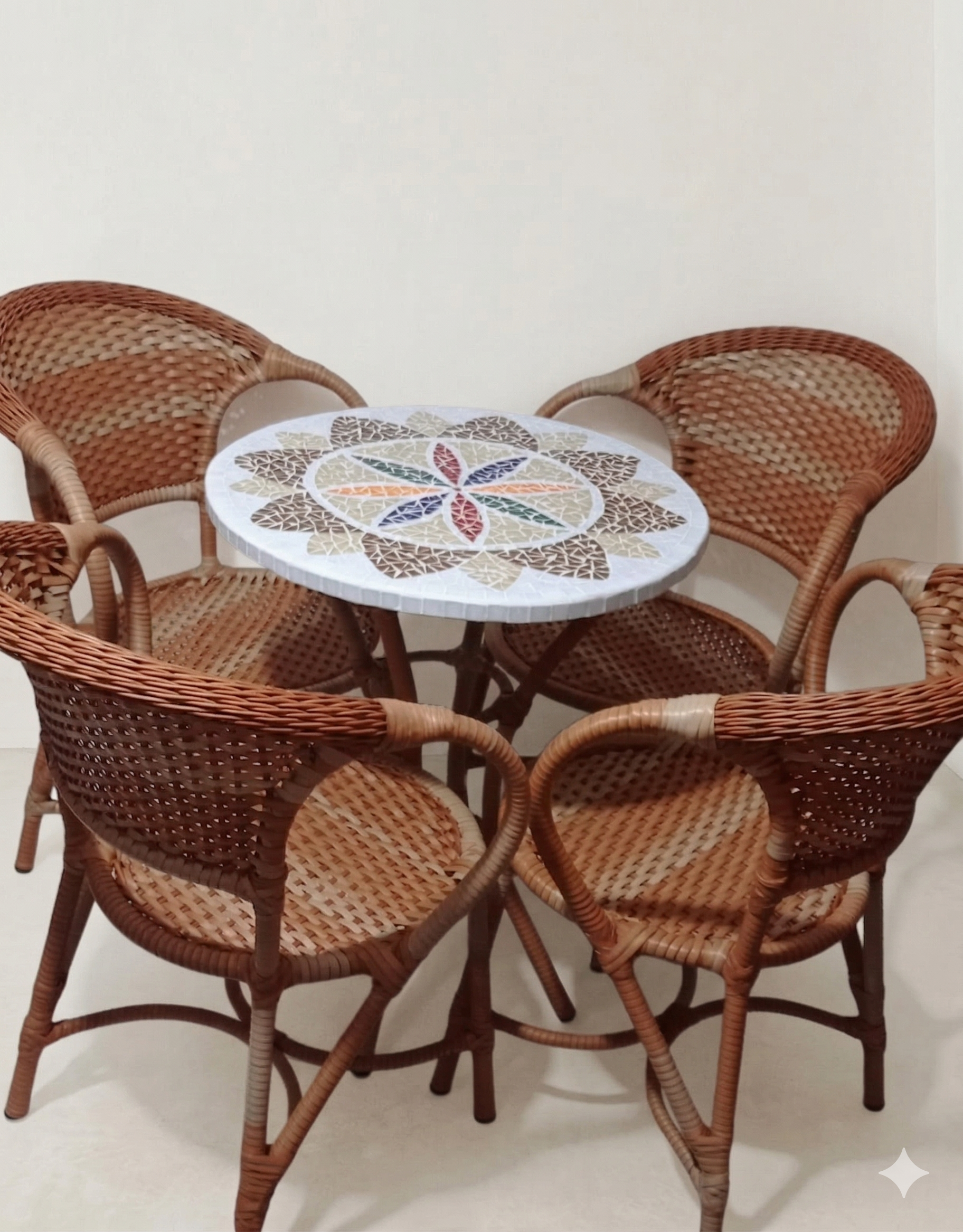 Conjunto de Mesa em Mosaico