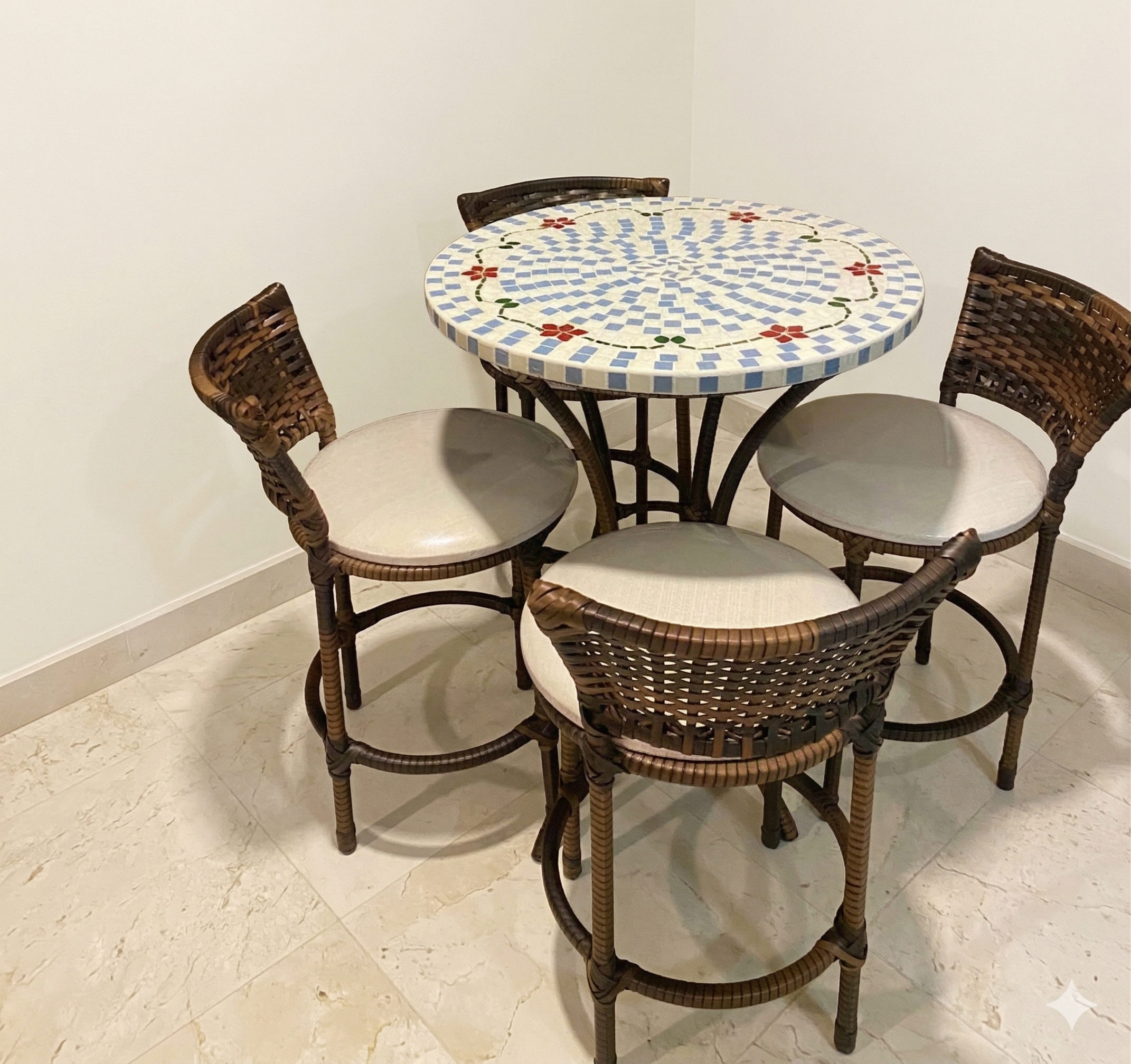 Conjunto de Mesa em Mosaico