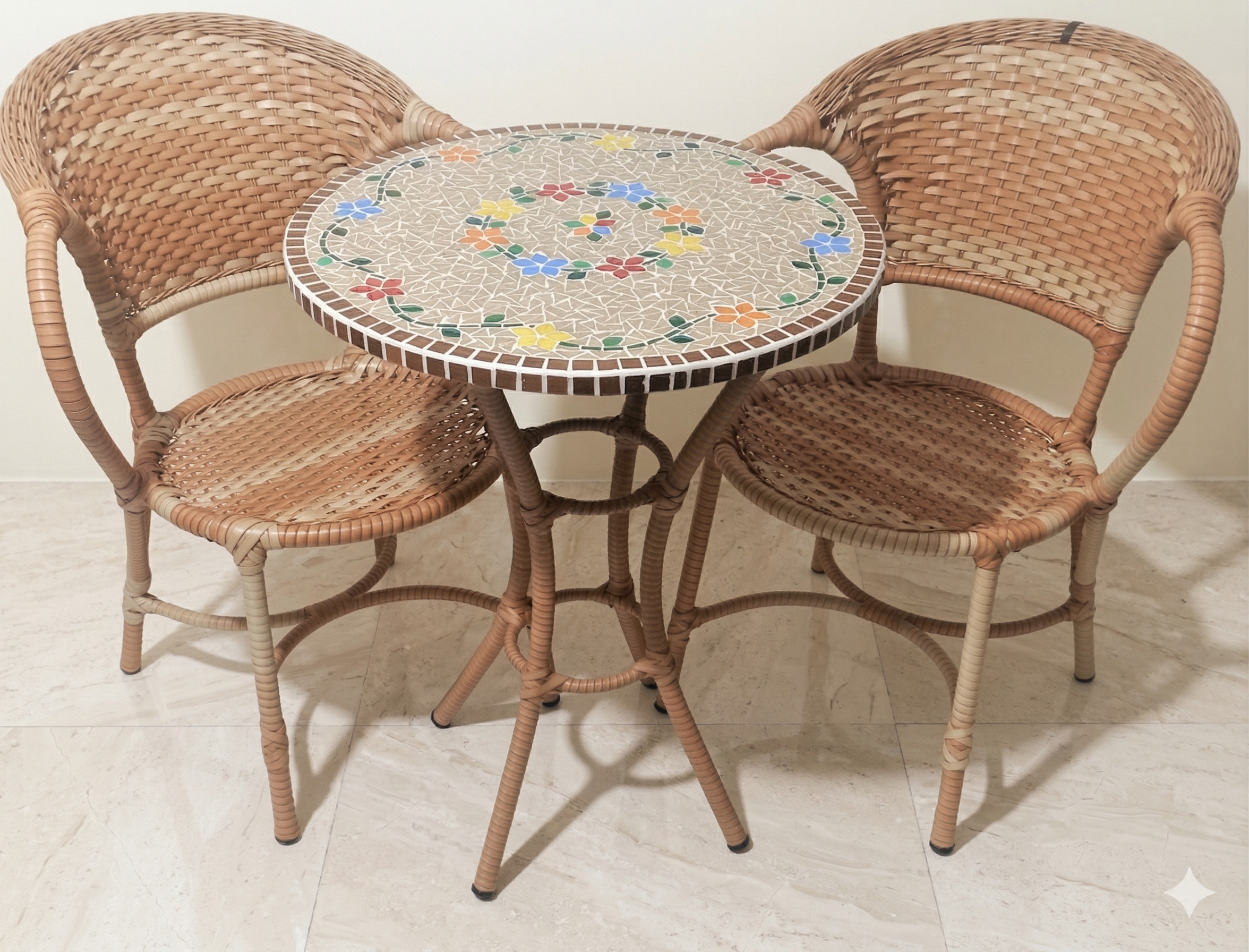 Conjunto de Mesa em Mosaico