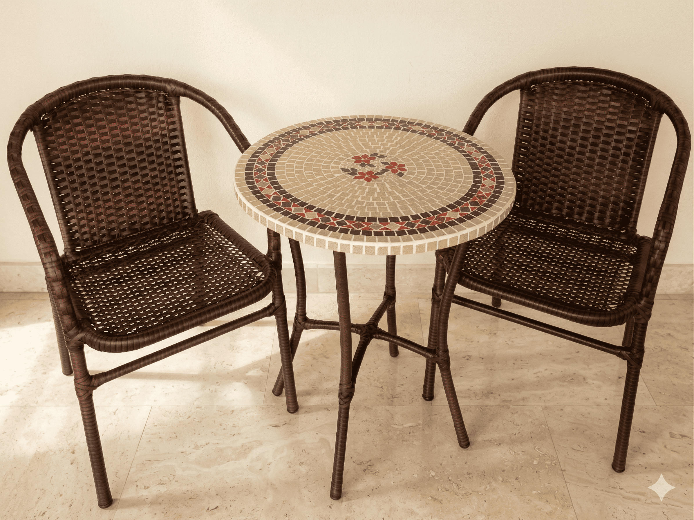 Conjunto de Mesa em Mosaico