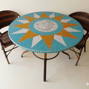 Conjunto de Mesa em Mosaico