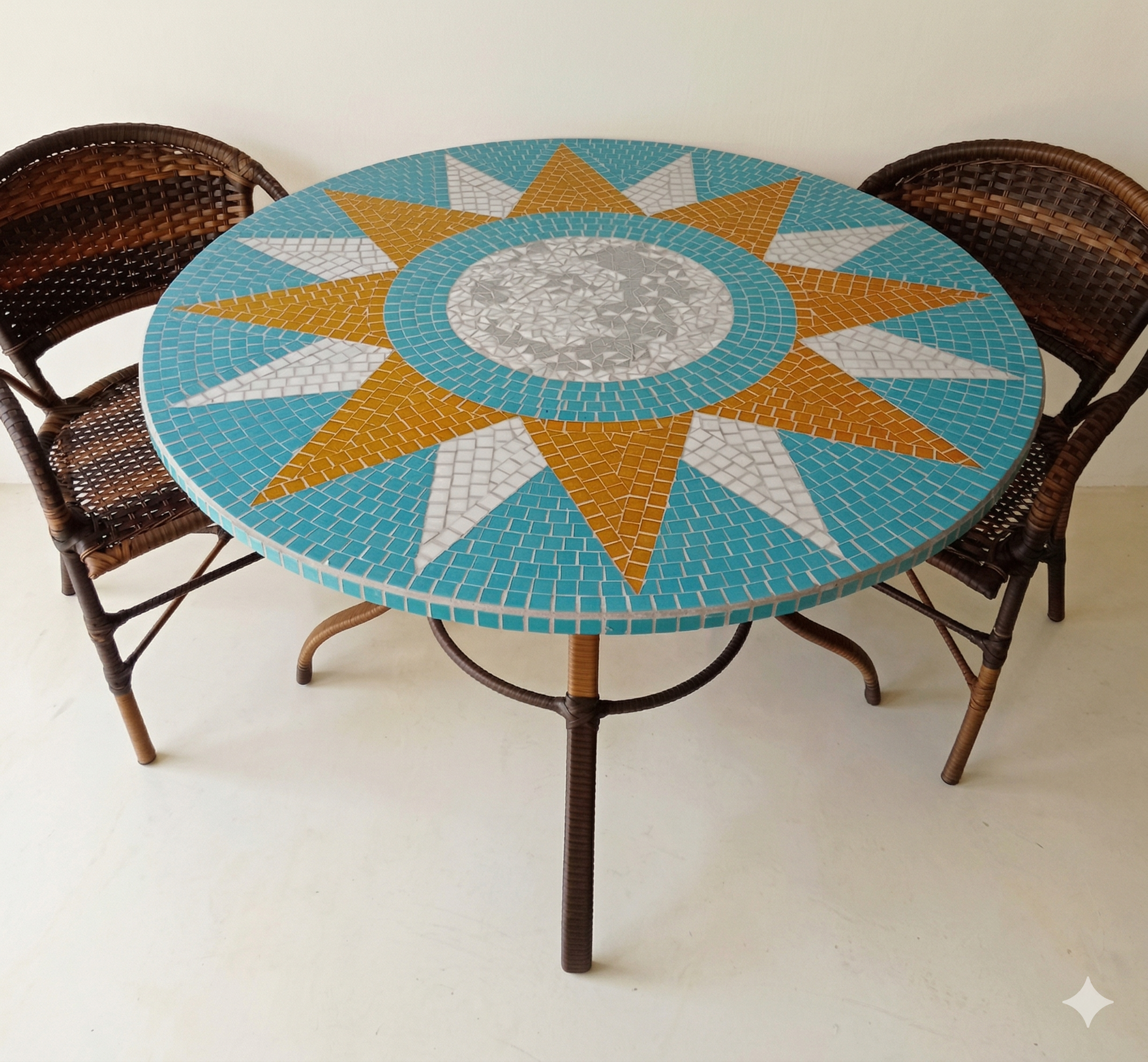 Conjunto de Mesa em Mosaico