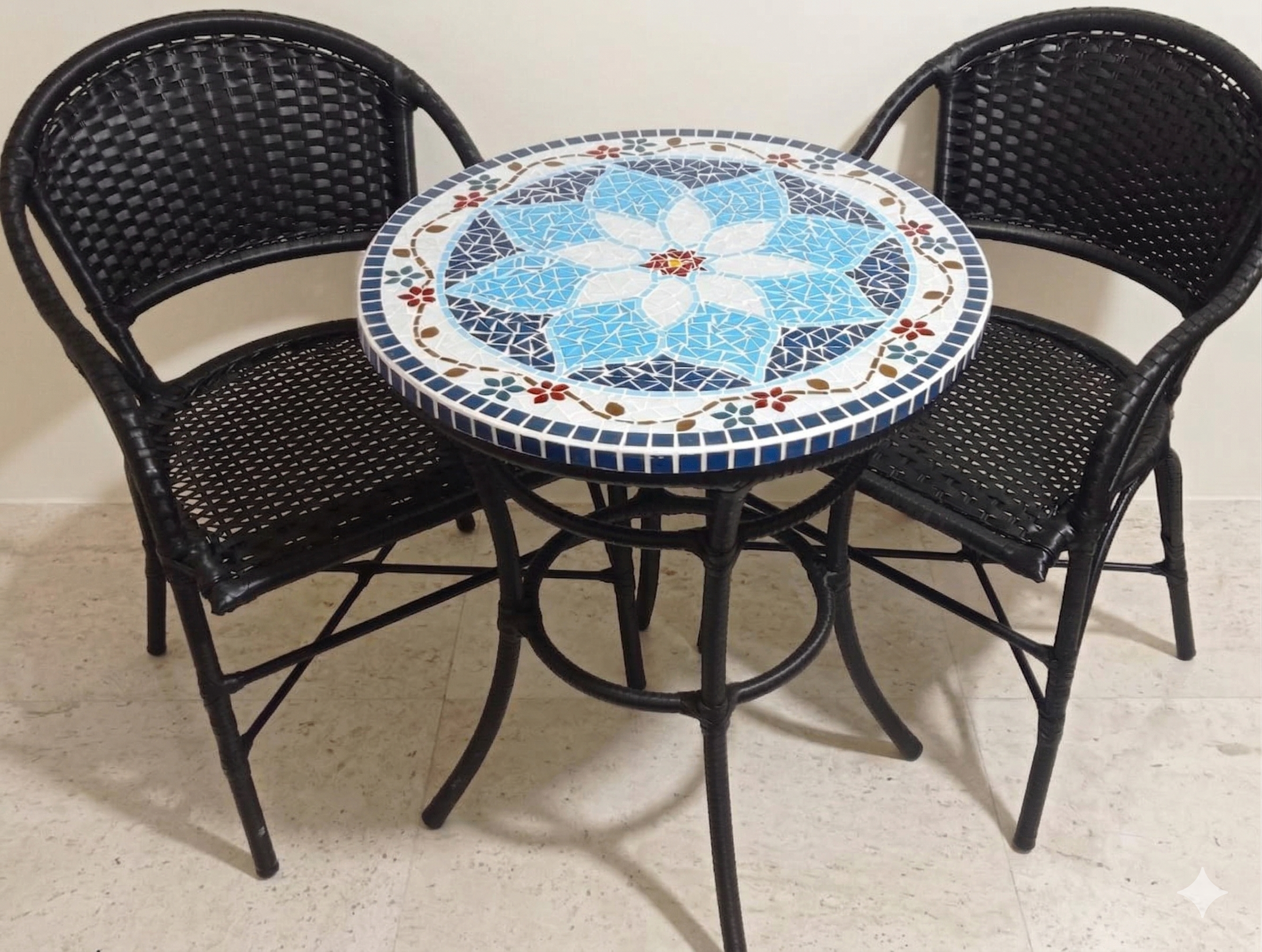 Conjunto de Mesa em Mosaico