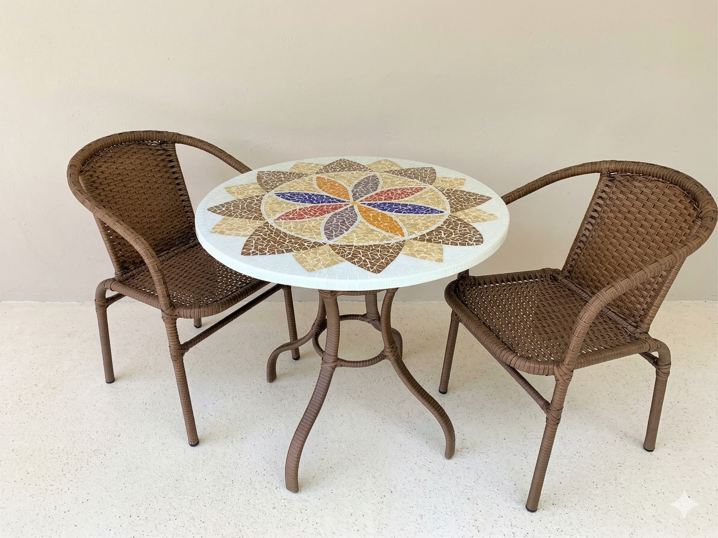 Conjunto de Mesa em Mosaico