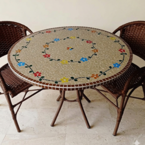 Conjunto de Mesa em Mosaico