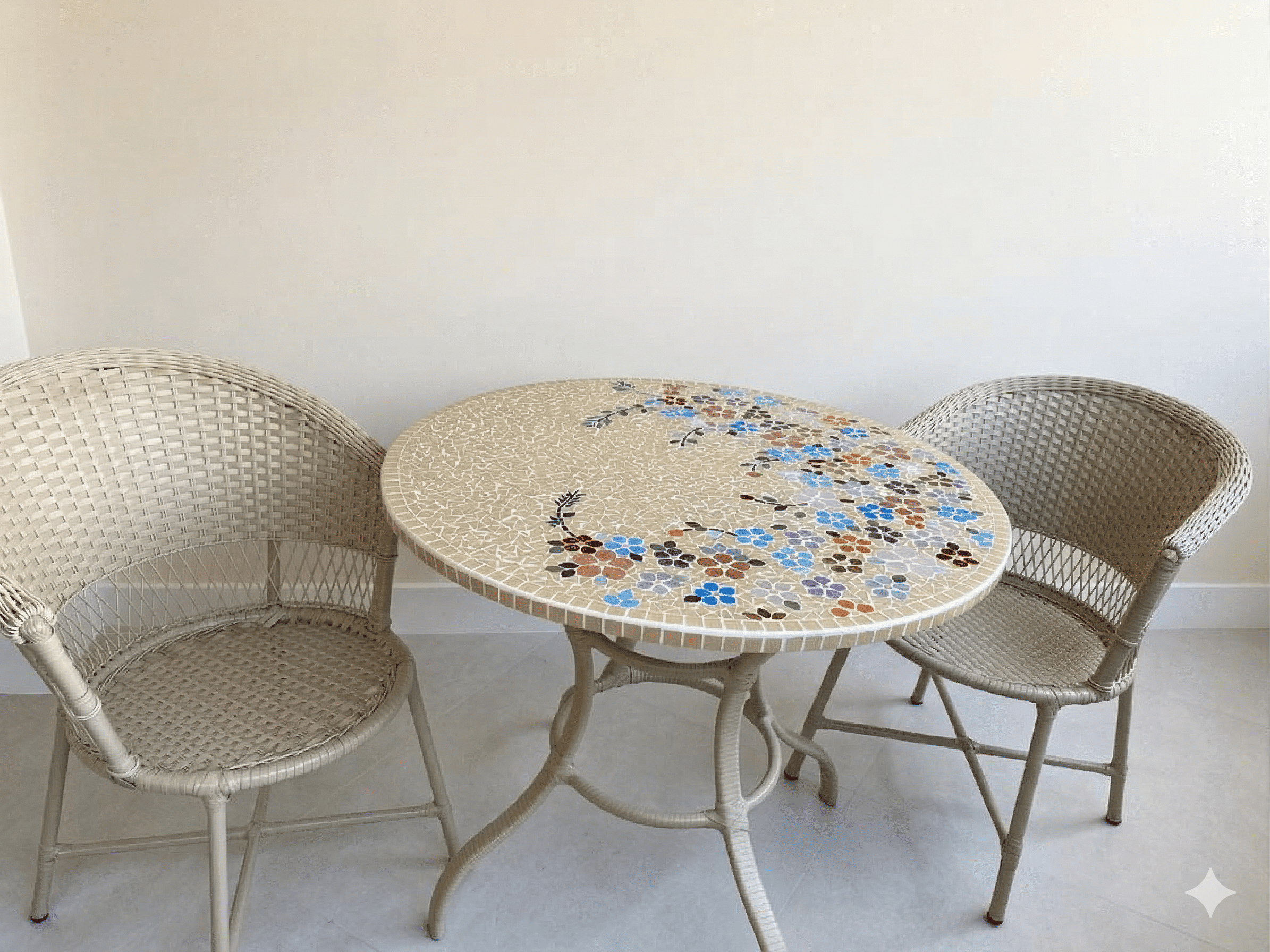 Conjunto de Mesa em Mosaico