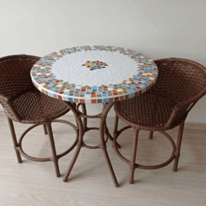 Conjunto de Mesa em Mosaico