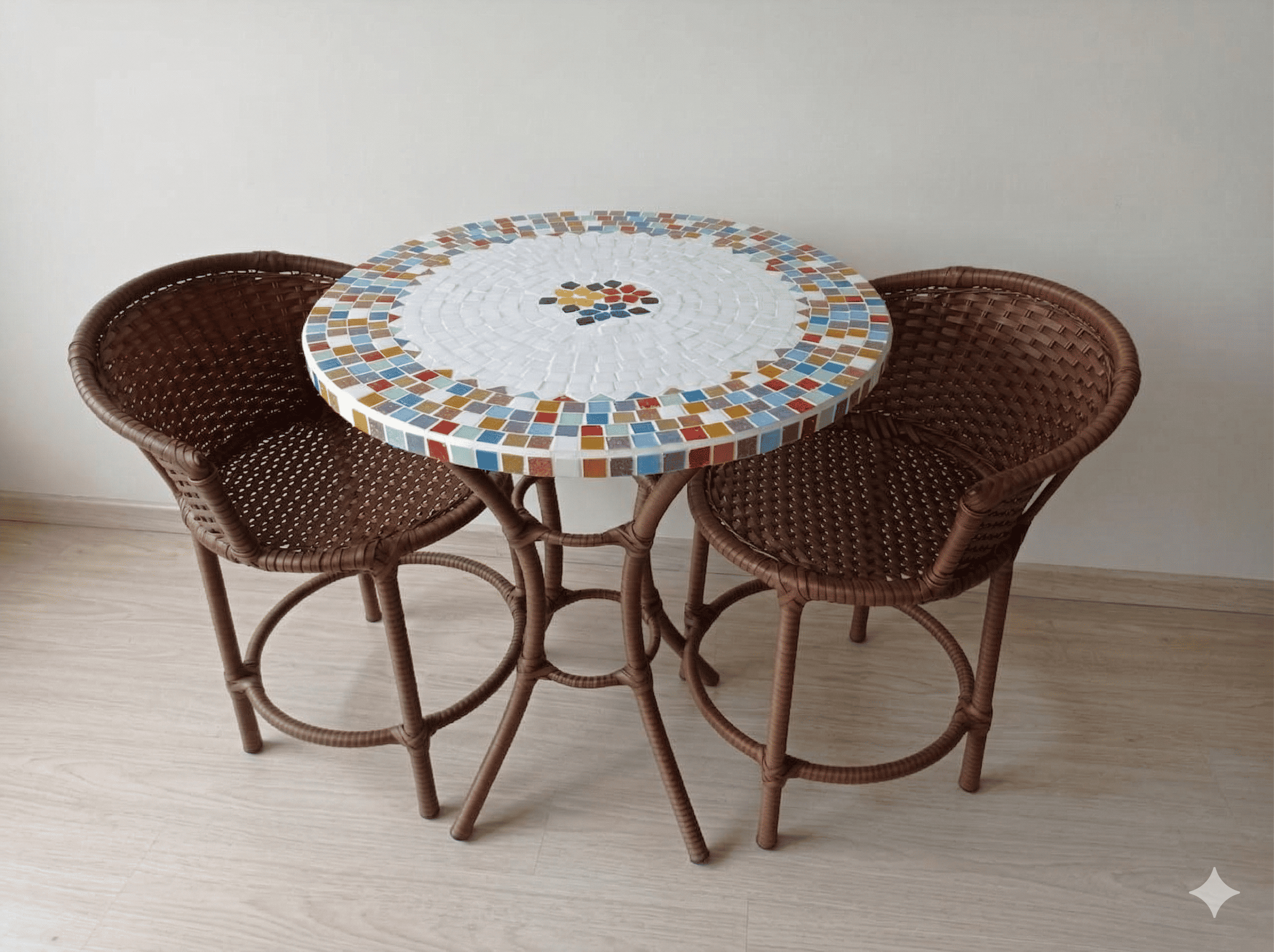 Conjunto de Mesa em Mosaico