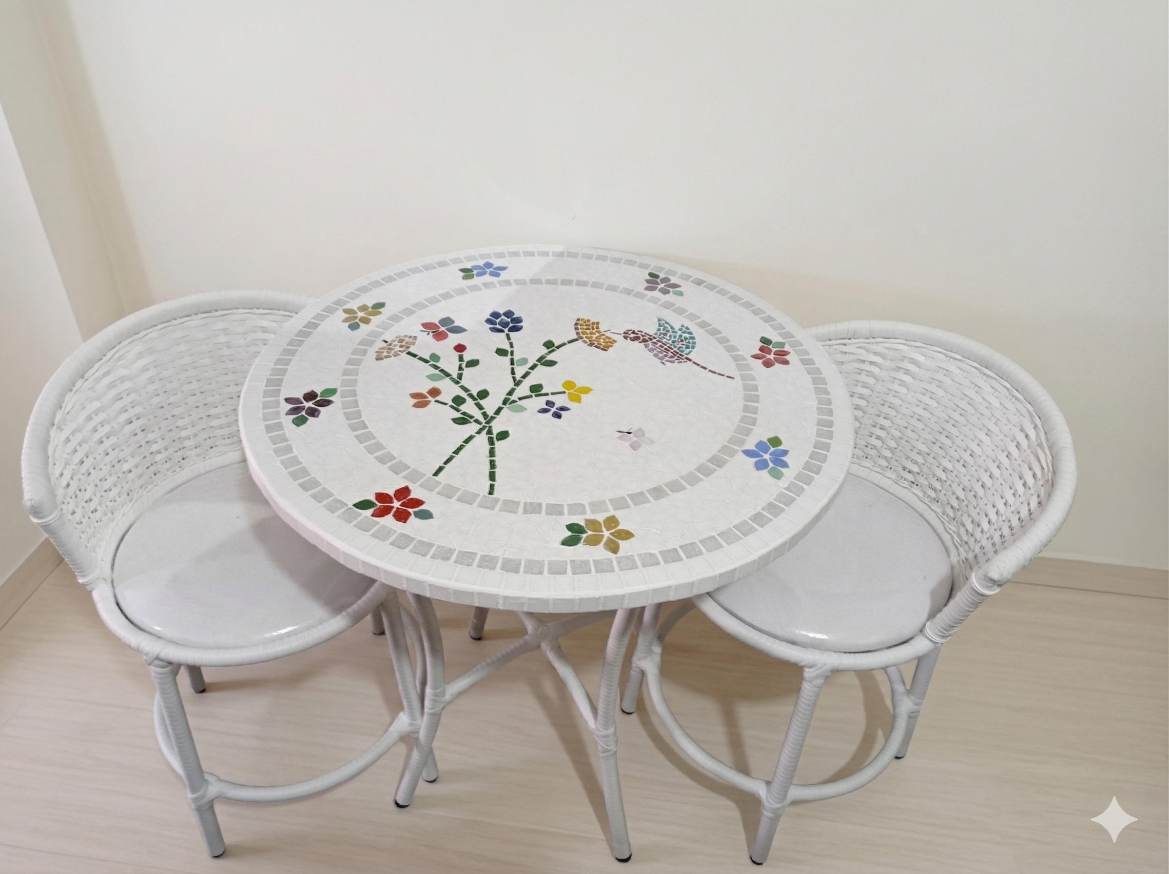Conjunto de Mesa em Mosaico