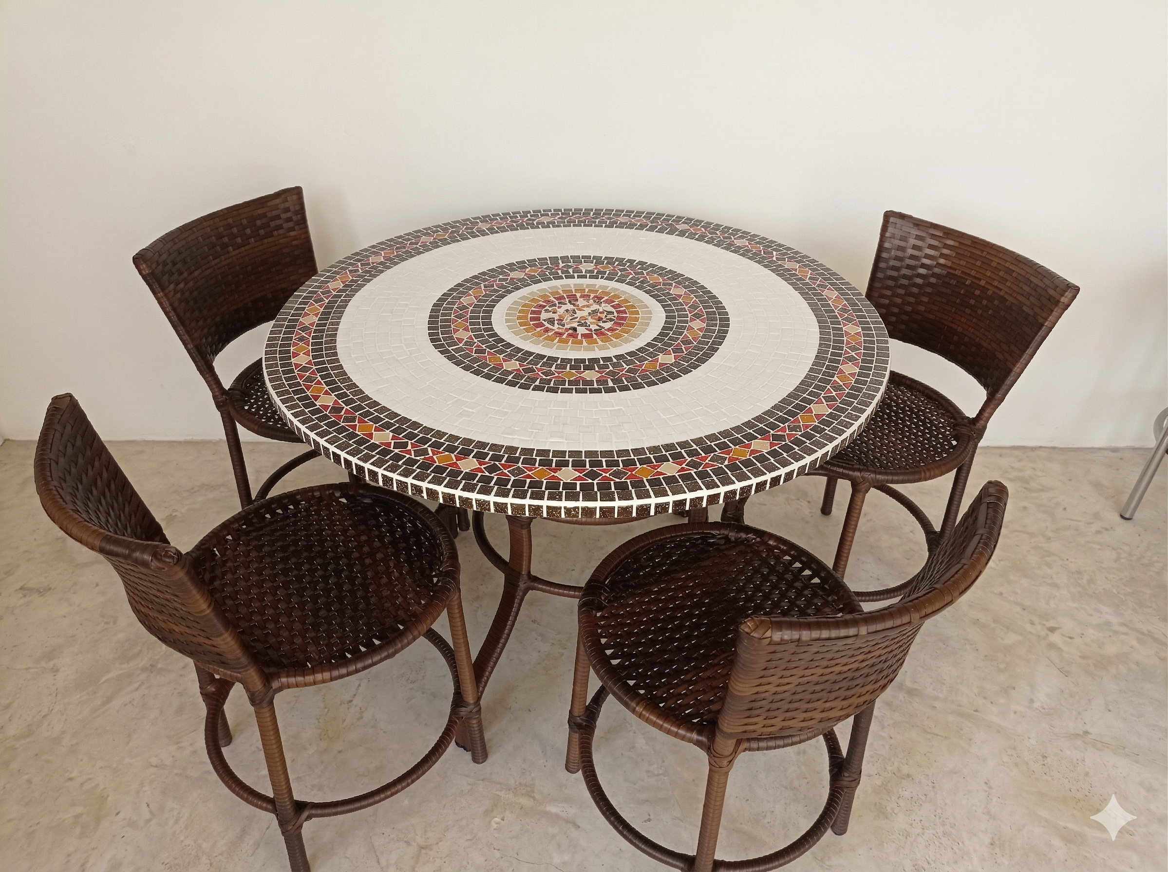 Conjunto de Mesa em Mosaico