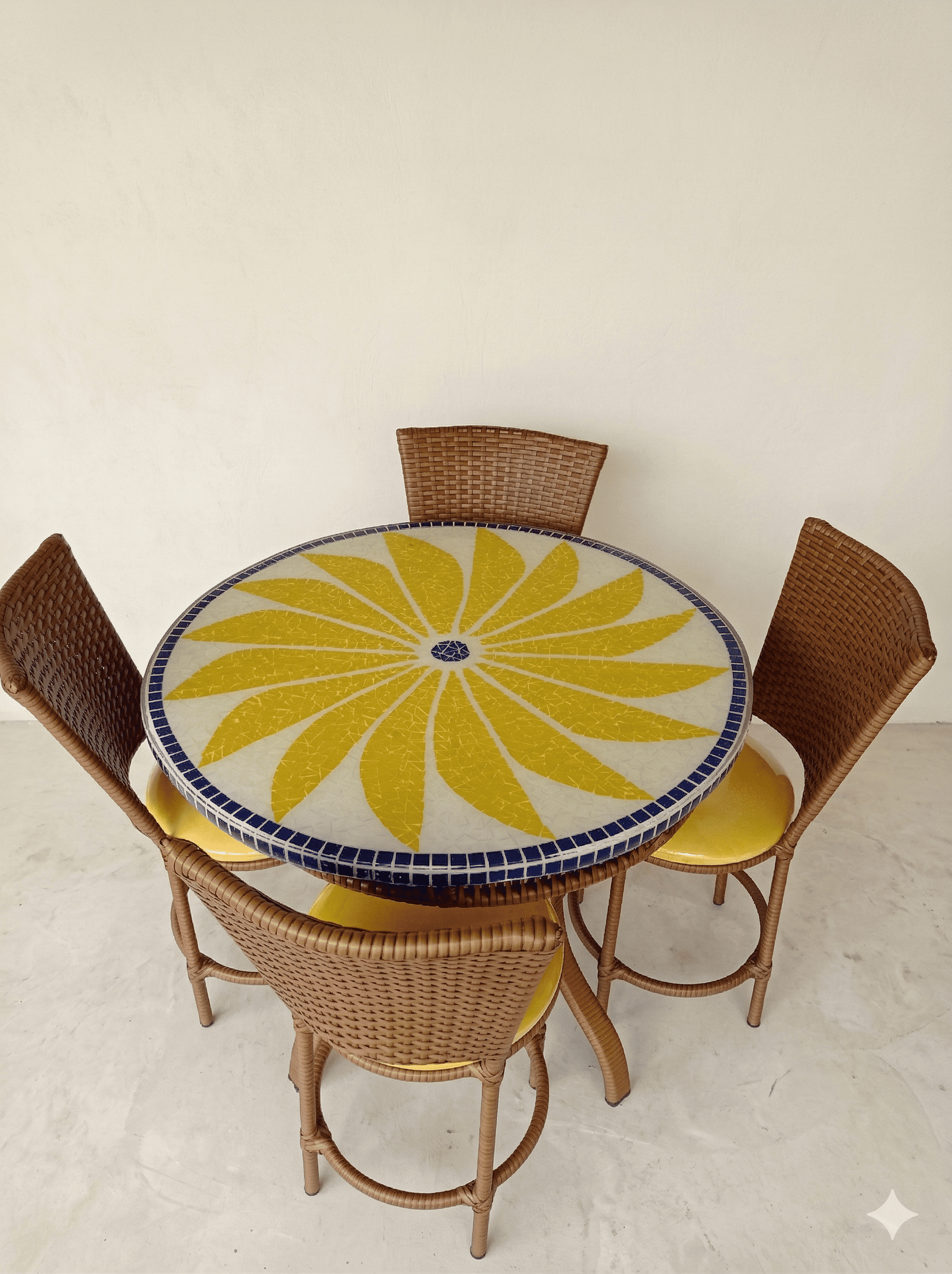 Conjunto de Mesa em Mosaico