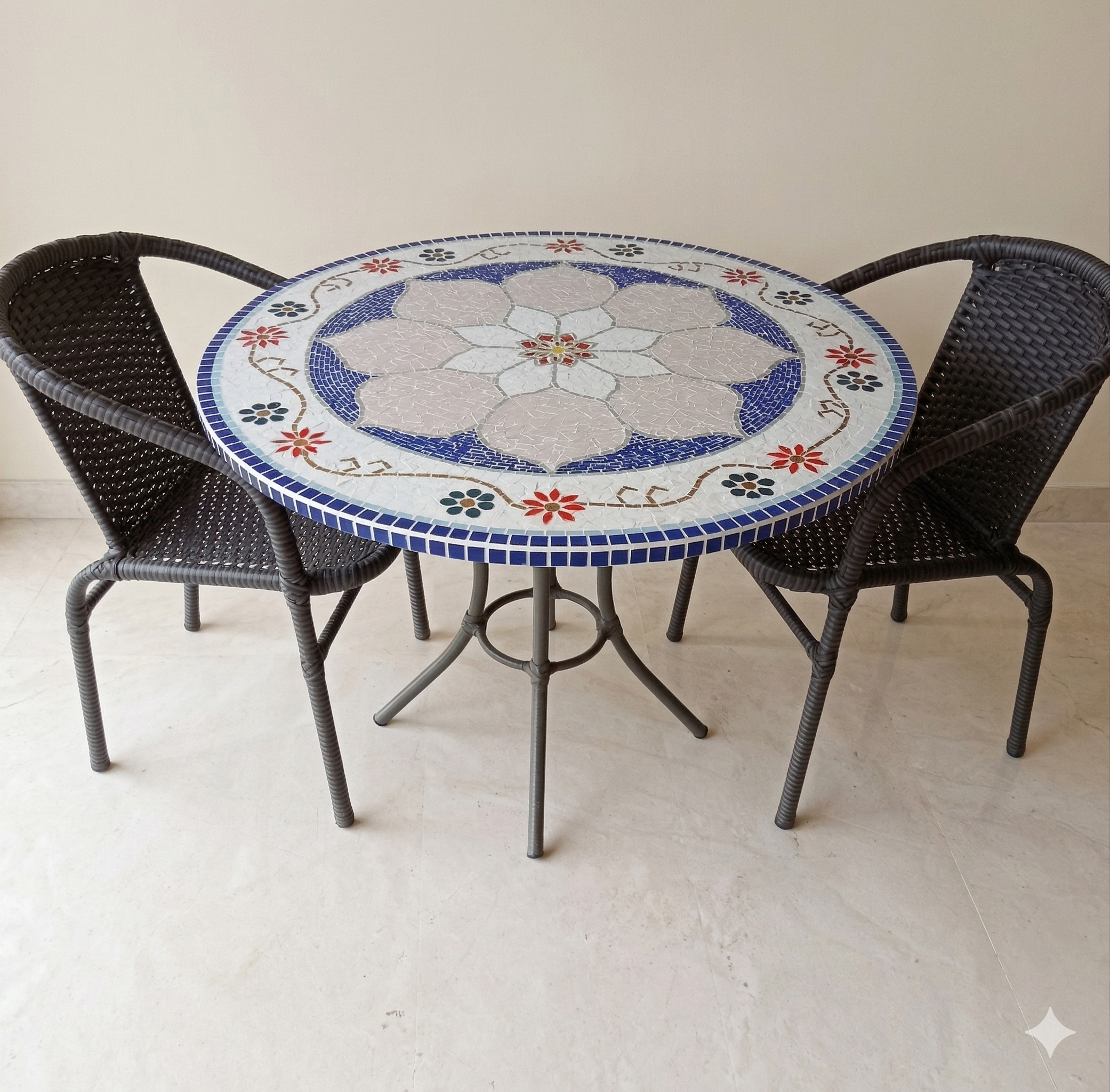 Conjunto de Mesa em Mosaico