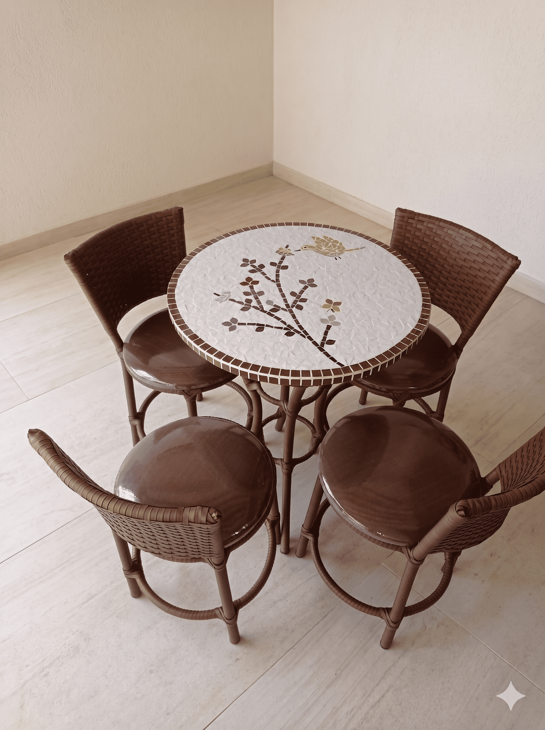 Conjunto de Mesa em Mosaico