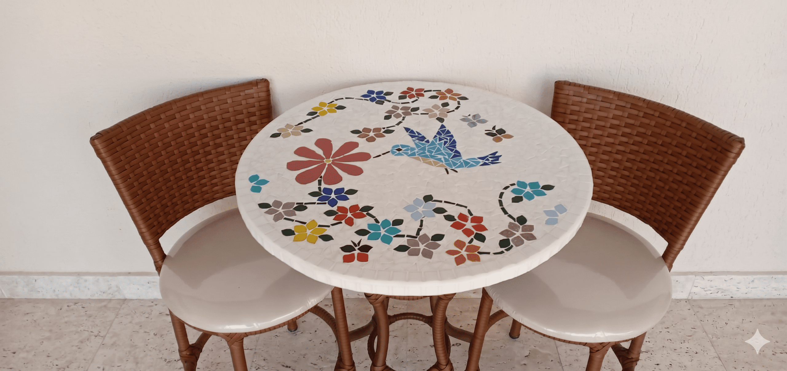Conjunto de Mesa em Mosaico