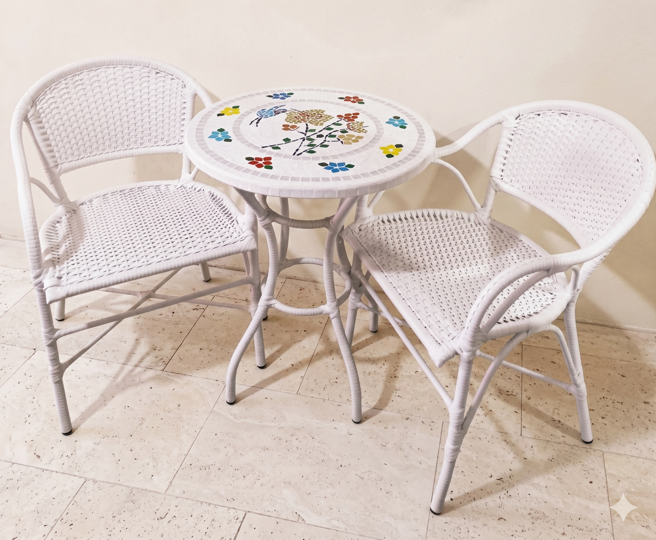 Conjunto de Mesa em Mosaico