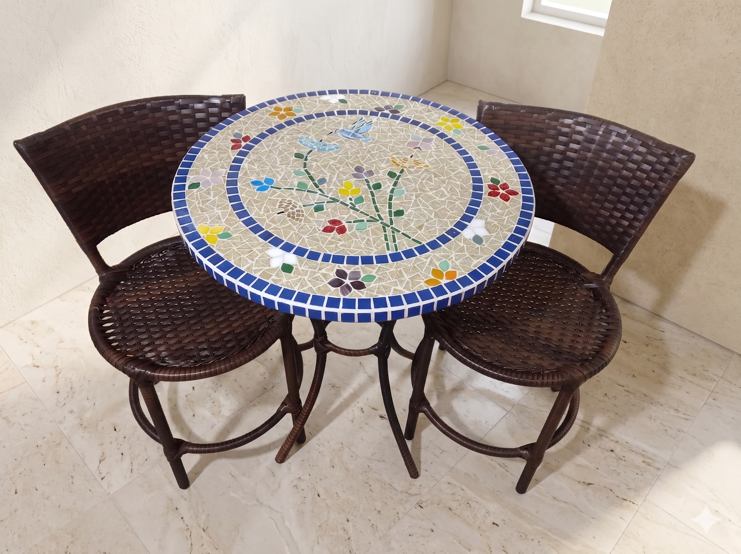 Conjunto de Mesa em Mosaico