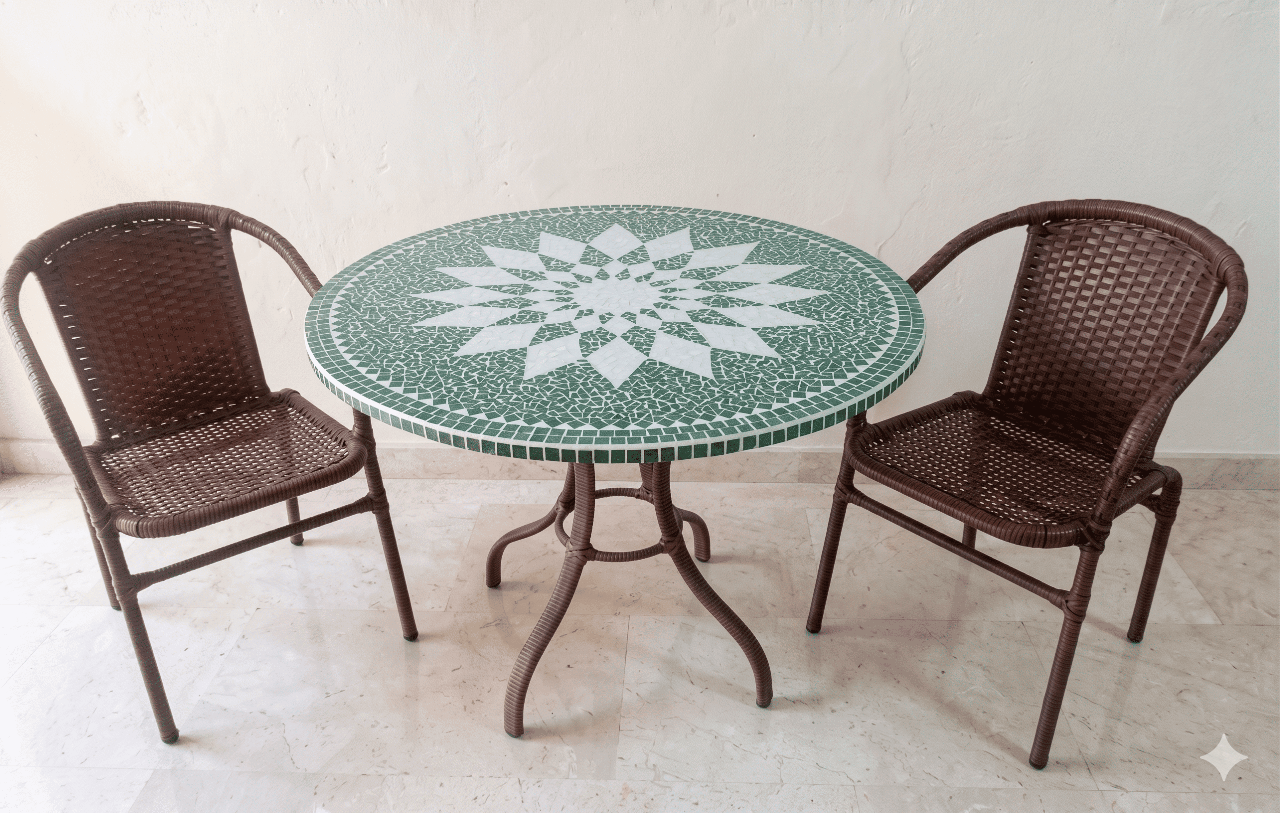 Conjunto de Mesa em Mosaico