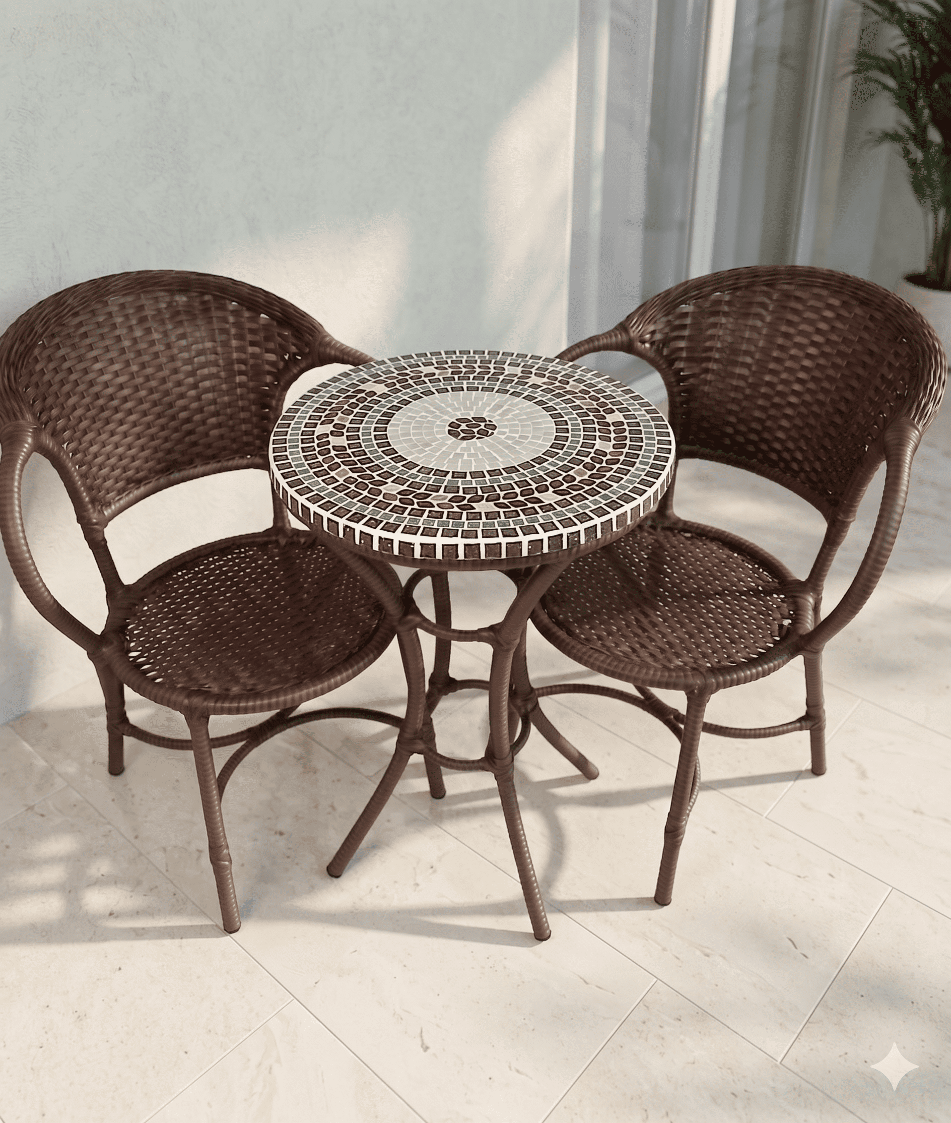 Conjunto de Mesa em Mosaico