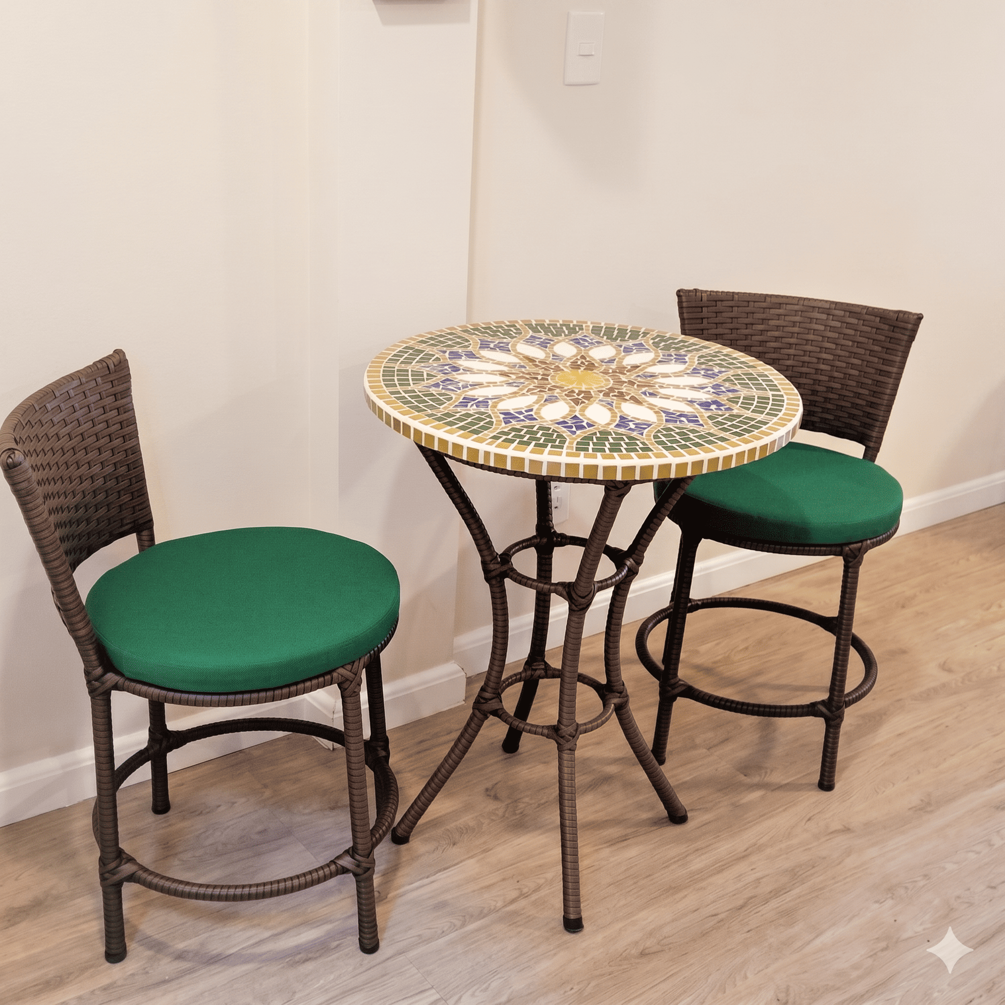 Conjunto de Mesa em Mosaico