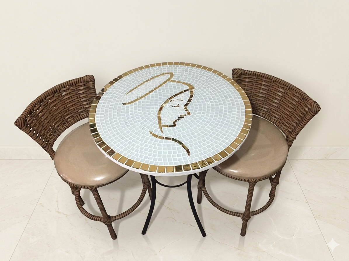 Conjunto de Mesa em Mosaico