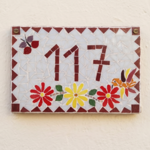 Mosaico Placa Número Residencial