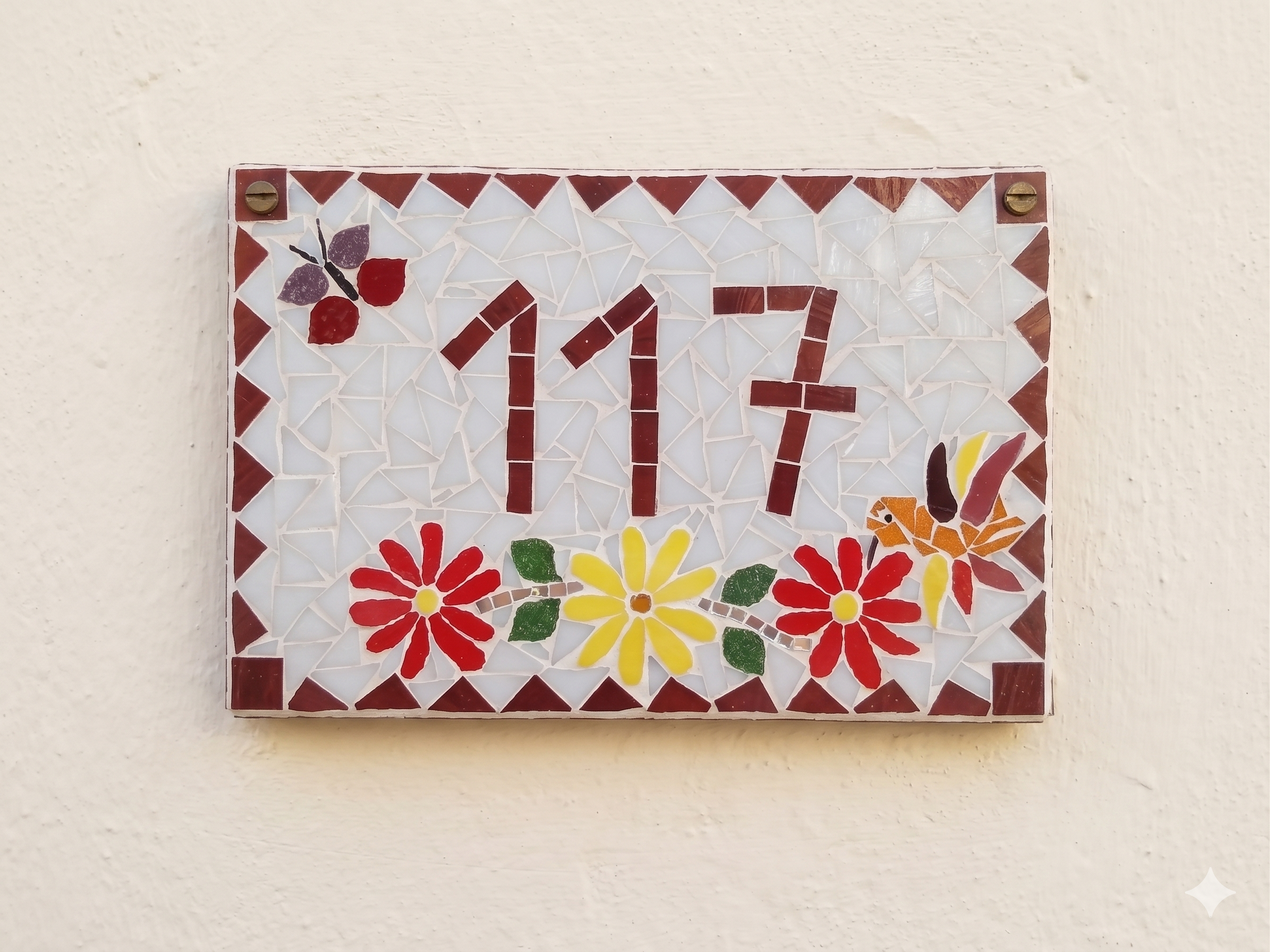 Mosaico Placa Número Residencial