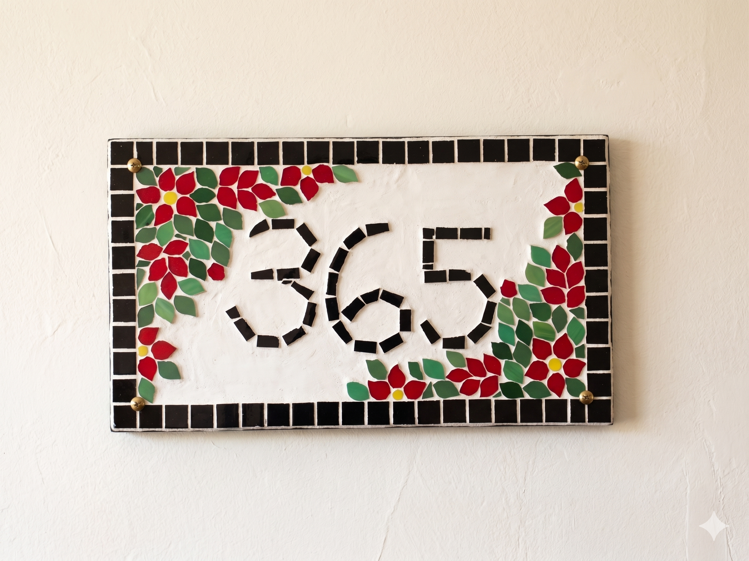 Mosaico Placa Número Residencial